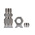 Parker Stainless Steel Pipe Fitting, Straight Union