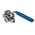 RS PRO Stainless Steel L Port, 3 Way, Ball Valve, BSPP 3/8in, 68bar Operating Pressure