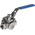 RS PRO Stainless Steel L Port, 3 Way, Ball Valve, BSPP 1/2in, 68bar Operating Pressure