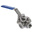 RS PRO Stainless Steel L Port, 3 Way, Ball Valve, BSPP 3/4in, 68bar Operating Pressure