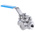 RS PRO Stainless Steel T Port, 3 Way, Ball Valve, BSPP 3/8in, 68bar Operating Pressure