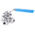 RS PRO Stainless Steel T Port, 3 Way, Ball Valve, BSPP 3/8in, 68bar Operating Pressure