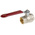 RS PRO Brass Full Bore, 2 Way, Ball Valve, BSPP 3/4in, 40 → 30bar Operating Pressure