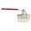 RS PRO Brass Full Bore, 2 Way, Ball Valve, BSPP 1in, 40 → 30bar Operating Pressure
