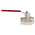 RS PRO Brass Full Bore, 2 Way, Ball Valve, BSPP 1/2in, 40 → 30bar Operating Pressure