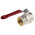 RS PRO Brass Full Bore, 2 Way, Ball Valve, BSPP 1 1/4in, 40 → 30bar Operating Pressure
