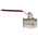 RS PRO Brass Full Bore, 2 Way, Ball Valve, BSPP 1 1/4in, 40 → 30bar Operating Pressure