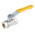 RS PRO Brass Full Bore, 2 Way, Ball Valve, BSPP 1/4in, 40 → 30bar Operating Pressure