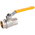 RS PRO Brass Full Bore, 2 Way, Ball Valve, BSPP 1 1/4in, 40 → 30bar Operating Pressure