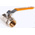 RS PRO Brass Full Bore, 2 Way, Ball Valve, BSPP 3/4in, 40 → 30bar Operating Pressure