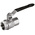 RS PRO Brass Full Bore, 2 Way, Ball Valve, BSPP 1/2in, 40 → 30bar Operating Pressure