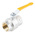 RS PRO Brass Full Bore, 2 Way, Ball Valve, BSPP 38.1mm, 40 → 30bar Operating Pressure