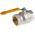 RS PRO Brass Full Bore, 2 Way, Ball Valve, BSPP 2in, 40 → 30bar Operating Pressure