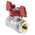RS PRO Nickel Plated Brass Full Bore, 2 Way, Ball Valve, BSPP 1/4in, 40bar Operating Pressure