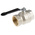 RS PRO Nickel Plated Brass Full Bore, 2 Way, Ball Valve, BSPP 2in, 40bar Operating Pressure