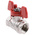 RS PRO Brass Full Bore, 2 Way, Ball Valve, BSPP 3/8in, 40 → 30bar Operating Pressure