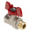RS PRO Brass Full Bore, 2 Way, Ball Valve, BSPP 3/8in, 40 → 30bar Operating Pressure