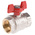 RS PRO Brass Full Bore, 2 Way, Ball Valve, BSPP 1in, 40 → 30bar Operating Pressure