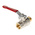 RS PRO Brass Full Bore, 2 Way, Ball Valve, BSPP 1/2in, 40 → 30bar Operating Pressure
