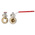 RS PRO Brass Full Bore, 2 Way, Ball Valve, BSPP 1/2in, 40 → 30bar Operating Pressure