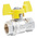 RS PRO Brass 2 Way, Ball Valve, BSPP 3/8in, 40 → 30bar Operating Pressure
