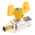 RS PRO Brass 2 Way, Ball Valve, BSPP 1/4in, 40 → 30bar Operating Pressure