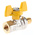 RS PRO Brass 2 Way, Ball Valve, BSPP 1/4in, 40 → 30bar Operating Pressure