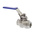RS PRO Stainless Steel Full Bore, 2 Way, Ball Valve, BSPP 1/2in