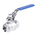 RS PRO Stainless Steel Full Bore, 2 Way, Ball Valve, BSPP 1in