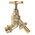RS PRO Brass Twist Handle Bib Tap, 1/2in