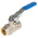 RS PRO Brass Full Bore, 2 Way, Ball Valve, BSP 1/2in, 14bar Operating Pressure