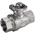 RS PRO Nickel Plated Brass Full Bore, 2 Way, Ball Valve, BSP 38.1mm, 40bar Operating Pressure