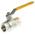 RS PRO Nickel Plated Brass Full Bore, 2 Way, Ball Valve, BSPT 3/4in, 40bar Operating Pressure