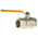 RS PRO Nickel Plated Brass Full Bore, 2 Way, Ball Valve, BSPT 1in, 40bar Operating Pressure