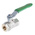 RS PRO Brass Full Bore, 2 Way, Ball Valve, BSPP 1/4in, 40bar Operating Pressure