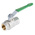 RS PRO Brass Full Bore, 2 Way, Ball Valve, BSPP 1/2in, 40bar Operating Pressure
