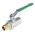RS PRO Brass Full Bore, 2 Way, Ball Valve, BSPP 1/2in