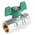 RS PRO Brass Full Bore, 2 Way, Ball Valve, BSPP 3/4in