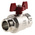 RS PRO Brass Full Bore, 2 Way, Ball Valve, BSPP 1in, 40 → 30bar Operating Pressure