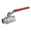 RS PRO Brass Full Bore, 2 Way, Ball Valve, BSPP 1 1/4in, 40 → 30bar Operating Pressure