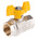RS PRO Brass Full Bore, 2 Way, Ball Valve, BSPP 3/4in, 40 → 30bar Operating Pressure