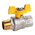RS PRO Brass Full Bore, 2 Way, Ball Valve, BSPP 3/4in, 40 → 30bar Operating Pressure