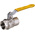 RS PRO Nickel Plated Brass Full Bore, 2 Way, Ball Valve, BSPT 1 1/4in, 40bar Operating Pressure