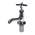 Pegler Yorkshire Chrome Plated Brass Twist Handle Cold Basin Tap, 1/2in