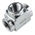 Enerpac Hydraulic Tee Threaded Adapter FZ1612, Connector A NPTF 3/8 Female Connector B NPTF 3/8 Female
