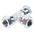 Parker Hydraulic Tee Threaded Adapter 4J6MK4S, Connector A G 1/4 Female Connector B G 1/4 Female