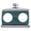 RS PRO Double Tube Clamp for 18mm tube