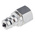 RS PRO Steel Male Hydraulic Quick Connect Coupling, BSP 1/4 Male