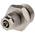 RS PRO Straight Threaded Adaptor, G 3/8 Male to Push In 6 mm, Threaded-to-Tube Connection Style