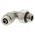 RS PRO Elbow Threaded Adaptor, G 1/8 Male to Push In 6 mm, Threaded-to-Tube Connection Style
